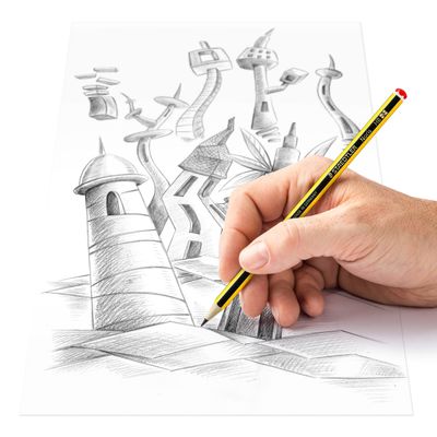 4007817119013-STAEDTLER Noris - Pack de 6 Crayons à papier - HB - 2 mm - avec 2 gommes-P_79360064_6-4
