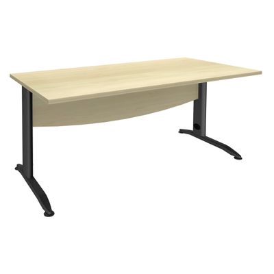 2012348122496-Bureau droit IDRA - L80 cm - Pieds anthracite - plateau imitation Erable-P_79376971_1-0