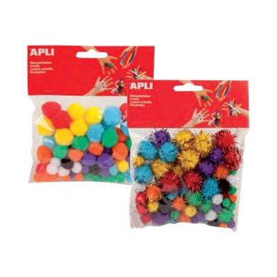 8410782130611-Apli - 78 pompons - coloris assortis-P_79383236_1-0