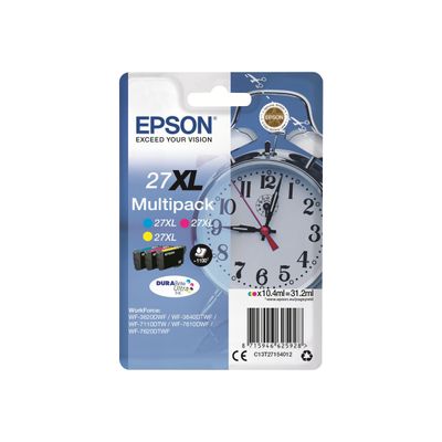 8715946535067-Epson 27XL Réveil - Pack de 3 - cyan, magenta, jaune - cartouche d'encre originale-P_79390524_1-0