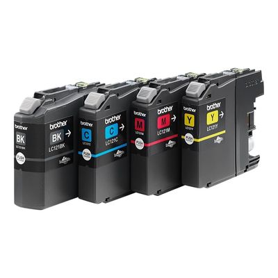 5014047566233-Brother LC121 - Pack de 4 - noir, cyan, magenta, jaune - cartouche d'encre originale-P_79396212_2-1
