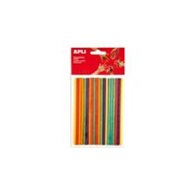 8410782134824-Apli - 25 Bâtons de colle - 0.5 x 15 cm - jaune, violet, rouge, vert, orange, bleu clair-P_79398851_1-0