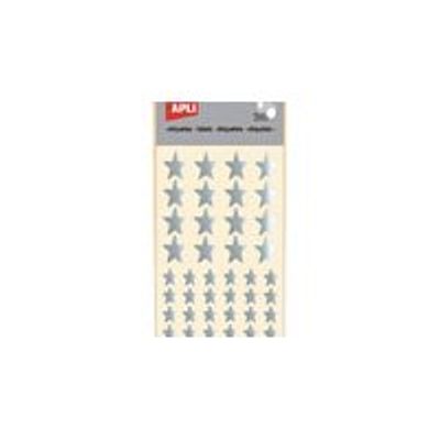 8410782118060-Apli - 3 feuilles gommettes étoile - argenté-P_79403879_1-0