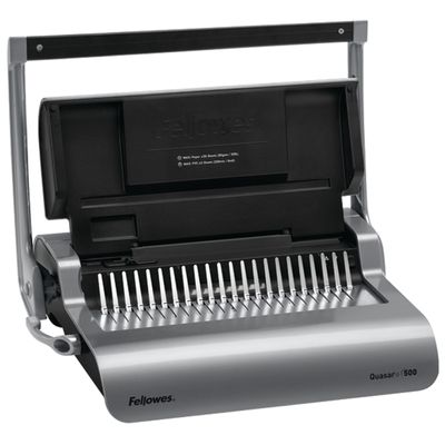 043859651252-Fellowes Quasar +500 - machine à relier / relieuse perforeuse manuelle - perfore 25 feuille-P_79407860_5-1