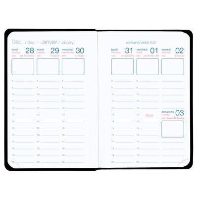 3108728150704-Agenda Astoria - 1 semaine sur 2 pages - 10 x 15 cm - disponible dans différents modèles -P_79408781_3-2