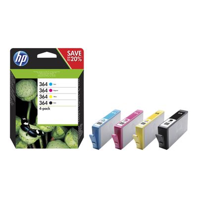 0889894508904-HP 364 Pack de 4 - noir et 3 couleurs - cartouche d'encre originale (N9J73AE)-P_79409110_4-1
