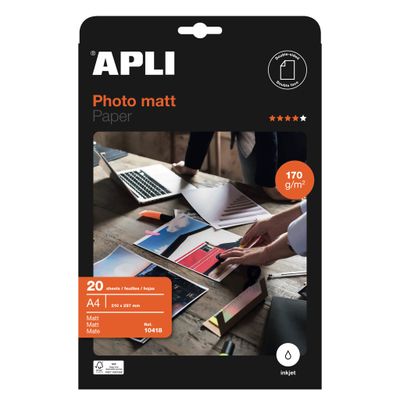 8410782104186-Apli Paper - Papier photo mat recto/verso - A4 - 170 g/m² - 20 feuilles-P_79412622_1-0