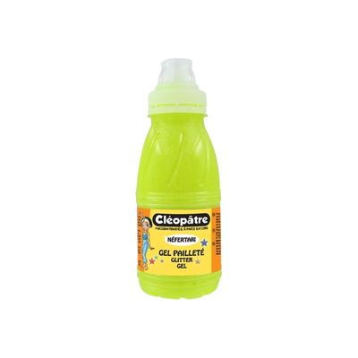 3134725009608-Cléopâtre NÉFERTARI - Peinture gel à paillettes - jaune fluo - 250 ml-P_79412763_1-0