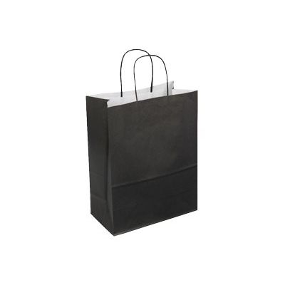 3135250985443-50 Sacs cadeau kraft - poignées torsadées - 18 cm x 8 cm x 22 cm - noir-P_79414217_1-0