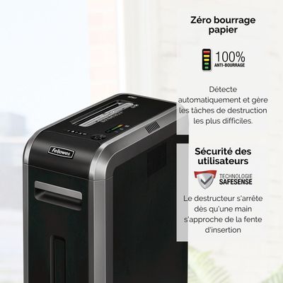 0043859628032-Fellowes Powershred 125Ci - destructeur de documents coupe croisée - 20 feuilles - Corbeille 53-P_79419175_12-5