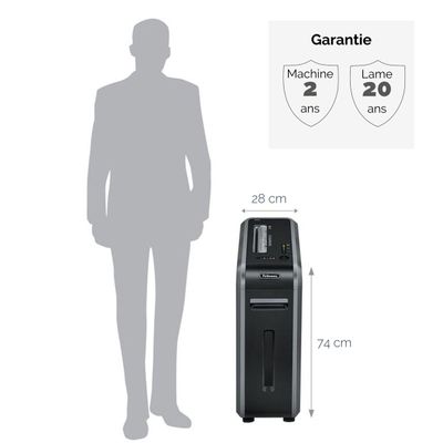 0043859628032-Fellowes Powershred 125Ci - destructeur de documents coupe croisée - 20 feuilles - Corbeille 53-P_79419175_13-6