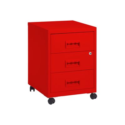 3219090954323-Caisson mobile - 3 tiroirs - rouge-P_79419718_1-0