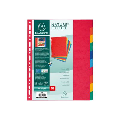 3130630024101-Exacompta Nature Future - Intercalaire 10 positions - A4 Maxi - carte lustrée colorée-P_79419981_1-2