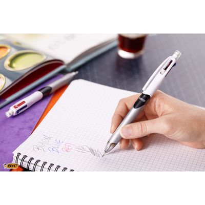 3086123449701-BIC 4 Couleurs - Stylo à bille 3 couleurs + 1 crayon HB avec gomme-P_79421767_6-5