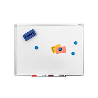 4009729066065-DAHLE - Tableau blanc laqué 90 x 120 cm - magnétique - cadre alu renforcé-P_79429336_4-3
