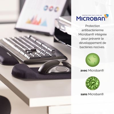 043859718917-Fellowes PlushTouch - Tapis de souris / repose-poignets ergonomique - noir - protection anti-bactérienne Microban - sur-P_79431493_7-4