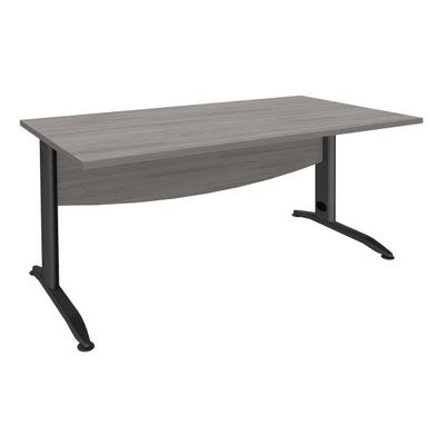 3253310161566-Bureau droit IDRA - L80 cm - Pieds anthracite - plateau imitation Chêne gris-P_79432171_1-0
