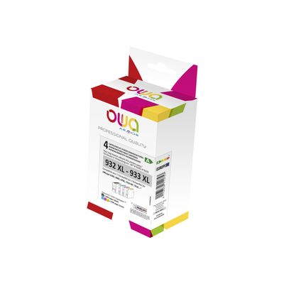 3112539711757-Cartouche compatible HP 932XL/933XL - pack de 4 - noir, cyan, magenta, jaune - Owa K10306OW-P_79433127_1-0