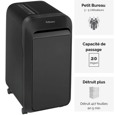 0043859751556-Fellowes Powershred LX221 - destructeur de documents coupe croisée microparticules - 20 feuilles-P_79445443_5-2