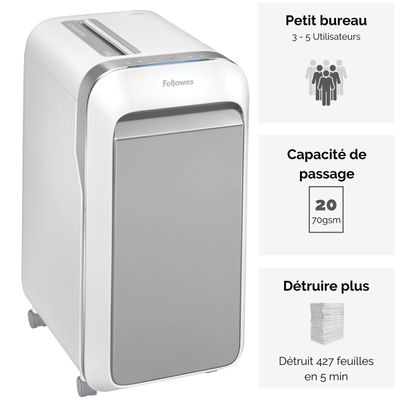 0043859751563-Fellowes Powershred LX221 - destructeur de documents coupe croisée microparticules - 20 feuilles -P_79445444_6-2