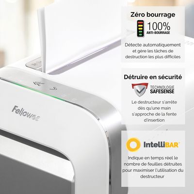 0043859751563-Fellowes Powershred LX221 - destructeur de documents coupe croisée microparticules - 20 feuilles -P_79445444_9-5