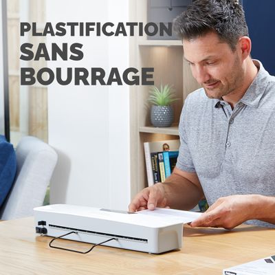 043859753215-Fellowes Pixel - Plastifieuse A4 - de 80 à 125 microns, à chaud et à froid - anti-bourrag-P_79445446_3-2