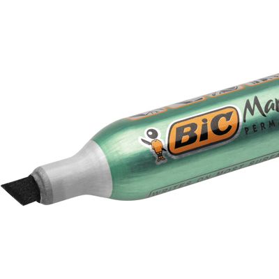 3086121591099-BIC ONYX 1591 - Marqueur permanent - pointe biseau - noir--2