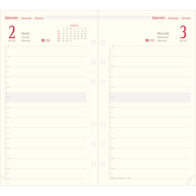 3664447126371-Oberthur 17 - Recharge pour organiseur - 1 jour par page - 10 x 17 cm--0
