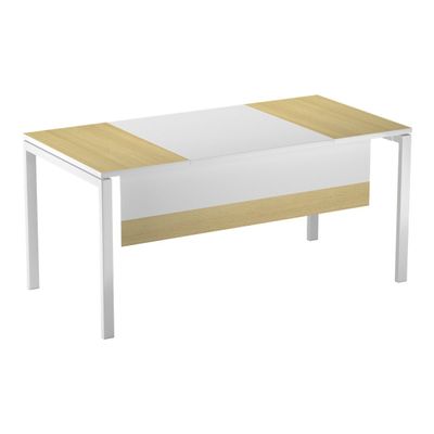 3660141251487-Voile de fond pour bureau EASYDESK L140cm - Blanc/hêtre-Angle gauche-0