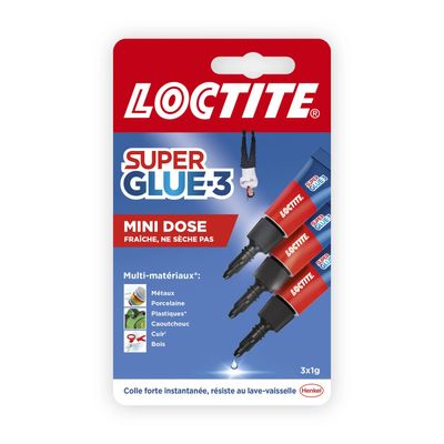 3178040665750-Loctite Super Glue 3 Liquid - 3 Tubes de colle à prise rapide - Transparent - 1 gr--0