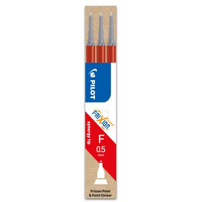 4902505401992-Pilot Frixion Point - 3 Recharges pour rollers effaçables - 0,5 mm - rouge--0
