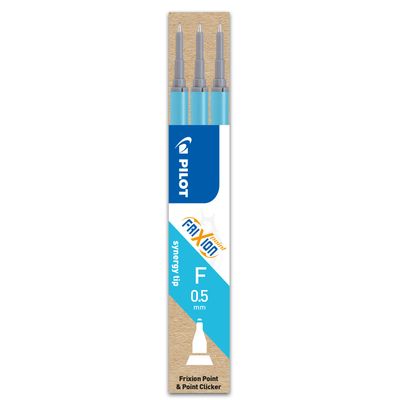 4902505402036-Pilot Frixion Point - 3 Recharges pour rollers effaçables - 0,5 mm - turquoise--0