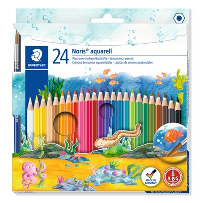 4007817144282-STAEDTLER Noris club - 24 Crayons de couleur aquarellables--0