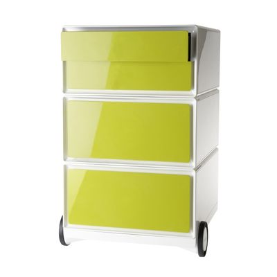 0000793672248-Caisson de bureau mobile EASYBOX - 2 tiroirs et 2 plumiers - Vert--0