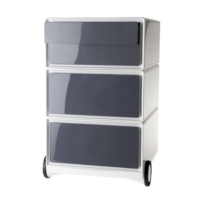 0000793672255-Caisson de bureau mobile EASYBOX - 2 tiroirs et 2 plumiers - Anthracite--0