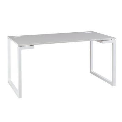 3483600215901-Table d'appoint SUNDAY - L 120 cm - Pieds cadre - Gris--0