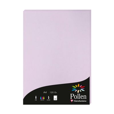 3329680042184-Pollen - 50 Feuilles papier couleur - A4 (21 x 29,7 cm) - 120 g/m² - glycine--0