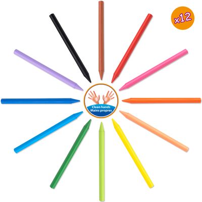 3270220000341-BIC Kids Plastidecor - 12 Craies de coloriage à la cire - couleurs vives--1