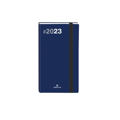 3664447135212-Agenda de poche Flex - 1 semaine sur 2 pages - 9,5 x 17,5 cm - bleu marine - Oberthur--0