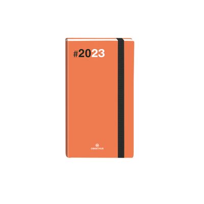 3664447135236-Agenda de poche Flex - 1 semaine sur 2 pages - 9,5 x 17,5 cm - corail - Oberthur--0