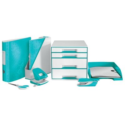 4002432104352-Leitz WOW - Corbeille à courrier menthe--2