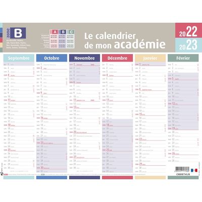3108724300615-Bien s'organiser - Calendrier Zone B - 43 x 33,5 cm - Oberthur--0