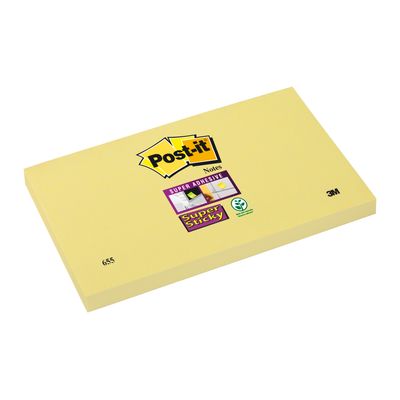 0051141380797-Post-it - Bloc notes Super Sticky - jaune - 76 x 127 mm--0
