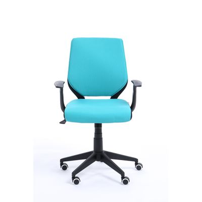 3760185028233-Fauteuil de bureau NEWTON - accoudoirs fixes - Turquoise--1
