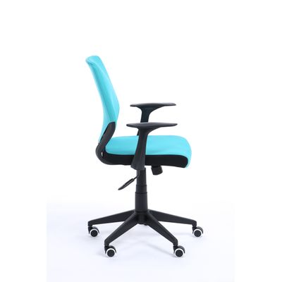 3760185028233-Fauteuil de bureau NEWTON - accoudoirs fixes - Turquoise--2