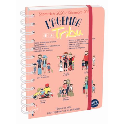 3371010410507-Agenda De La Tribu spiralé - 1 semaine sur 2 pages - 15 x 21 cm - Quo Vadis--0