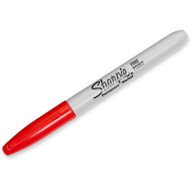2012349432136-Sharpie - Pack de 12 marqueurs permanents - pointe fine - rouge--1