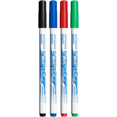 3086123333697-BIC VELLEDA 1721 - Pack de 5 marqueurs effaçables - pointe fine - couleurs assorties--1