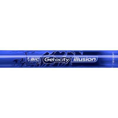 3086123425958-Bic Gelocity Illusion - Roller effaçable - 0,7 mm - bleu--3