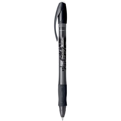3086123425965-Bic Gelocity Illusion - Roller effaçable - 0,7 mm - noir--0